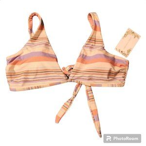 Chelsea & Violet Striped Bikini Top - NWT